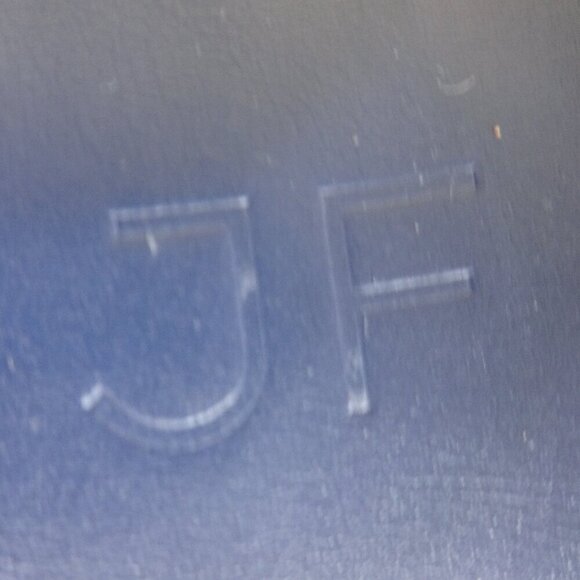 JF women's slide on sandals, size 11, blue /cream /white cloth top strap, cushy - Picture 2 of 10